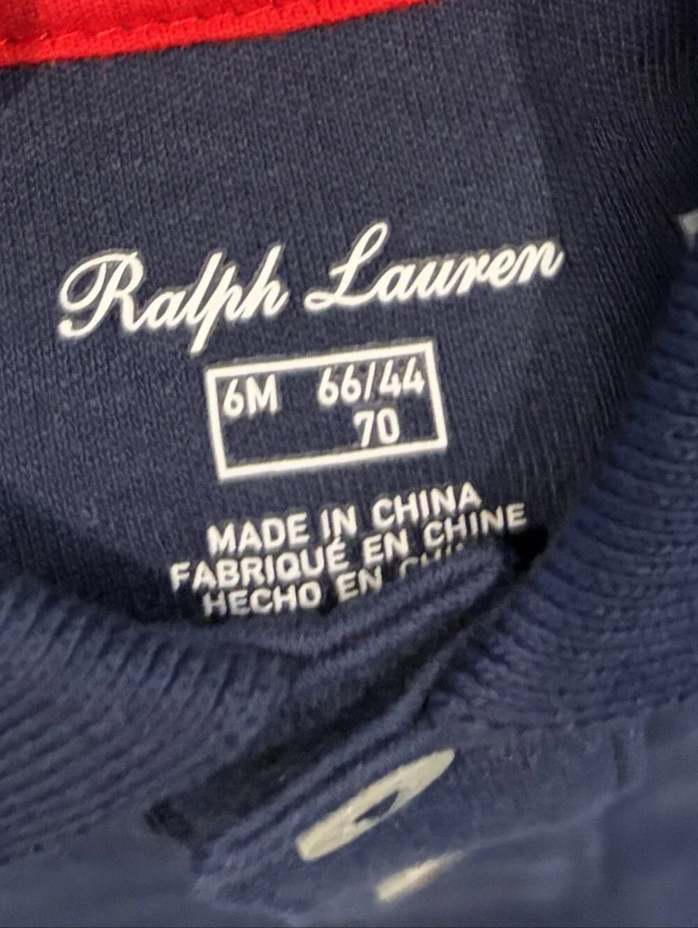 NEW Ralph Lauren Baby Navy Blue Multicolor Embroidered Pony Onesie Outfit SZ 6M